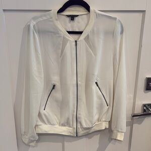 Walter Baker Elegant White Bomber Jacket
